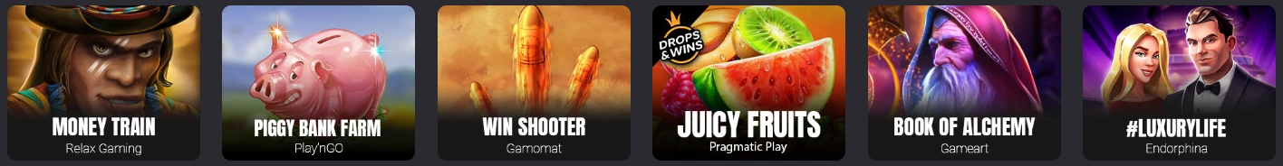 Popular slot games available at Donbet casino